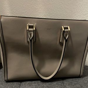 Aldo valverde laptop work tote taupe - EUC